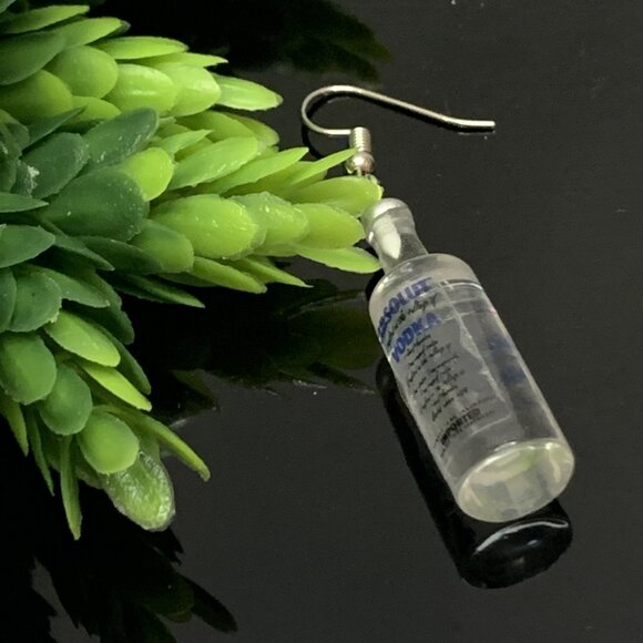 Alcohol Earring, Drink Earring, Vodka Earring, Gift Idea, Silly Food Earring - Picture 4 of 7